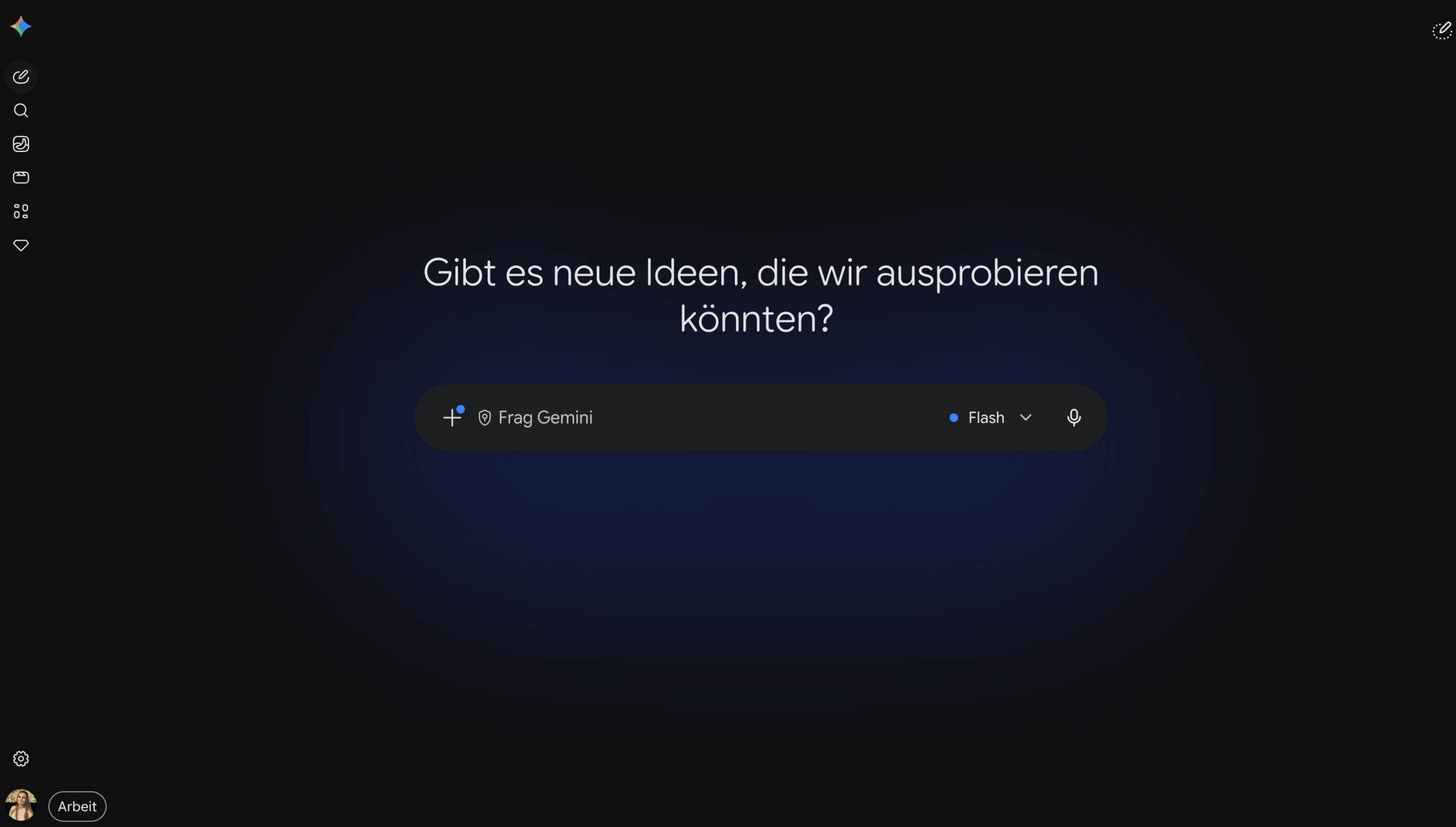 Gemini Oberfläche Gemini Startseite