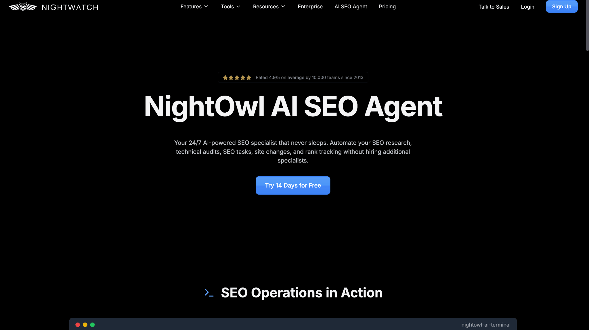 Nightwatch, eine günstigere Alternative zu Peec AI