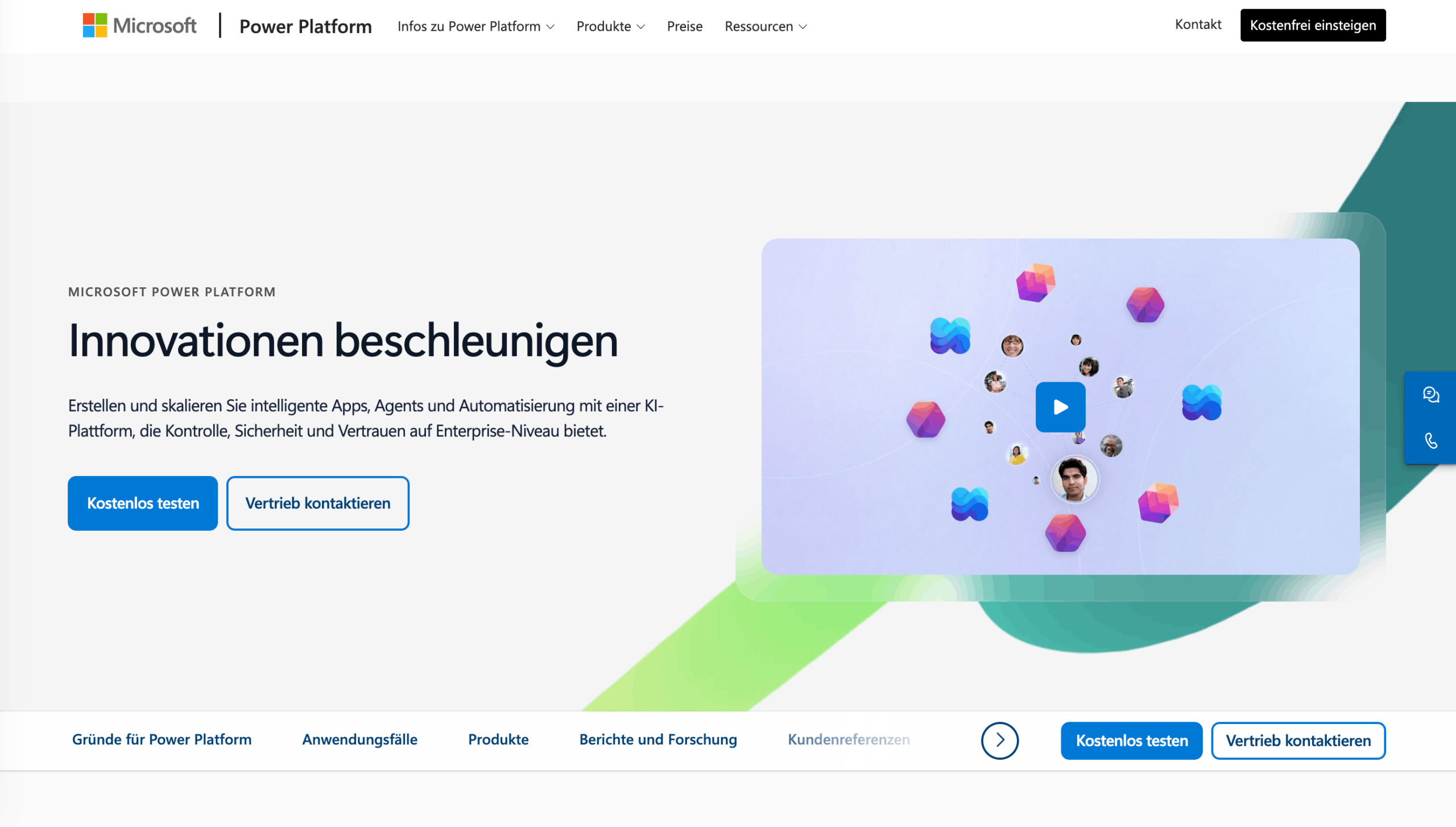 Power BI Homepage Startseite von Power BI