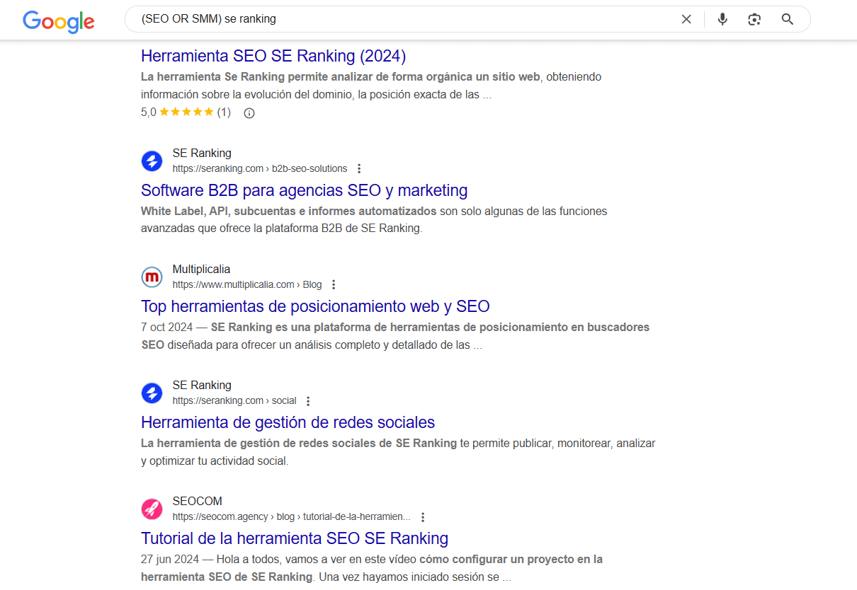 (SEO OR SMM) se ranking