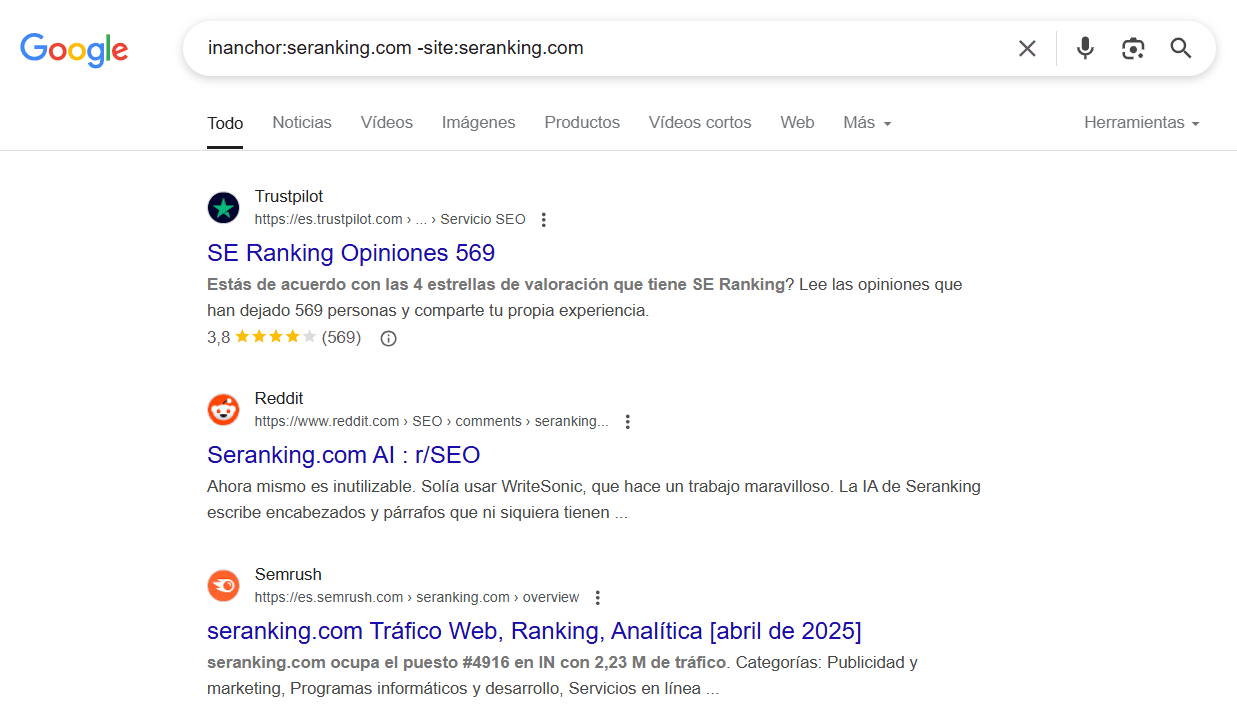 inanchor:seranking.com -site:seranking.com