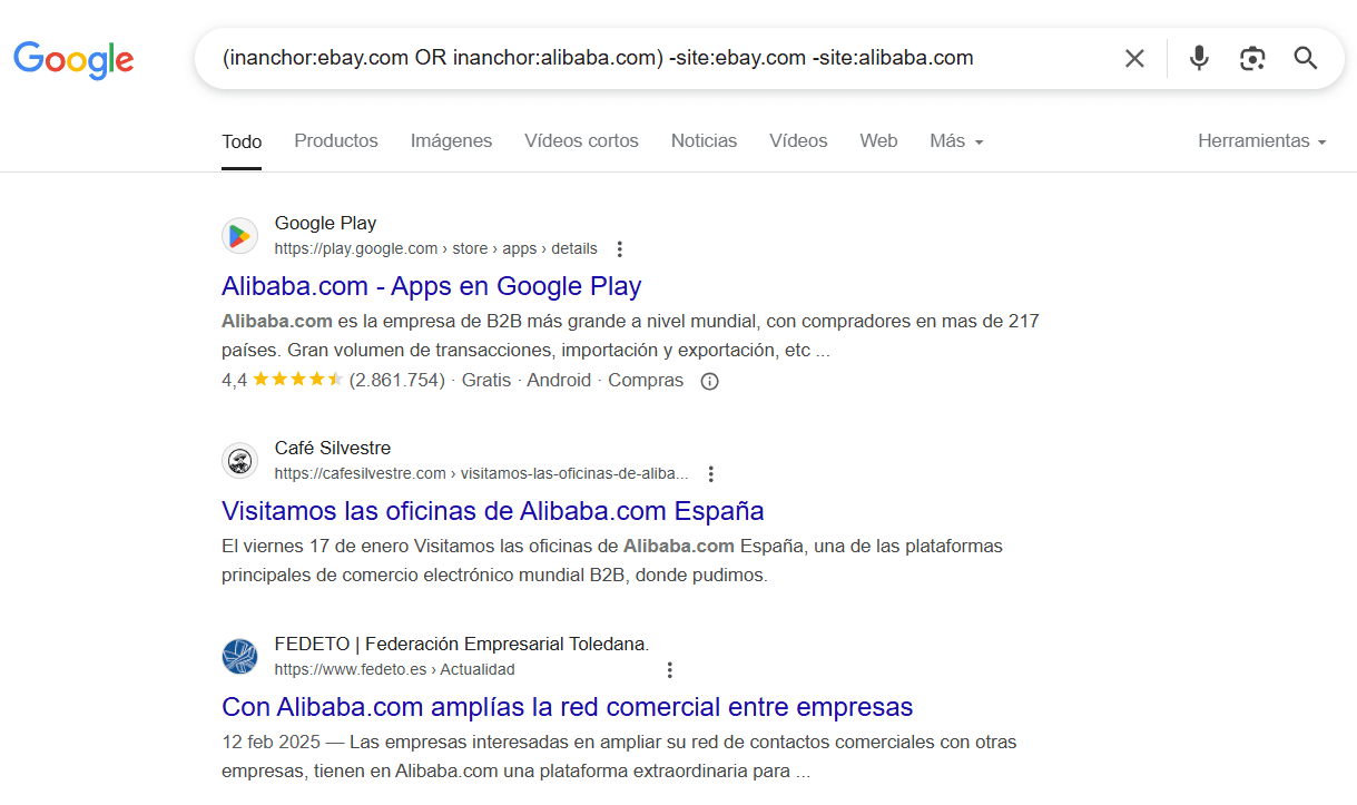 (inanchor:ebay.com OR inanchor:alibaba.com) -site:ebay.com -site:alibaba.com