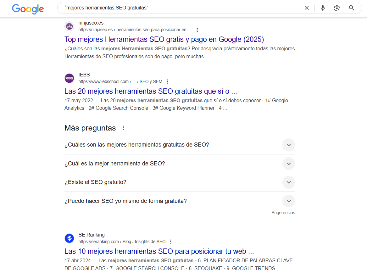 “mejores herramientas SEO gratuitas”