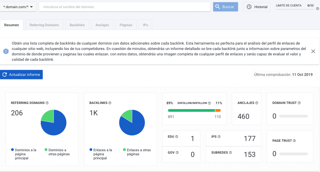 Explorador de Backlinks