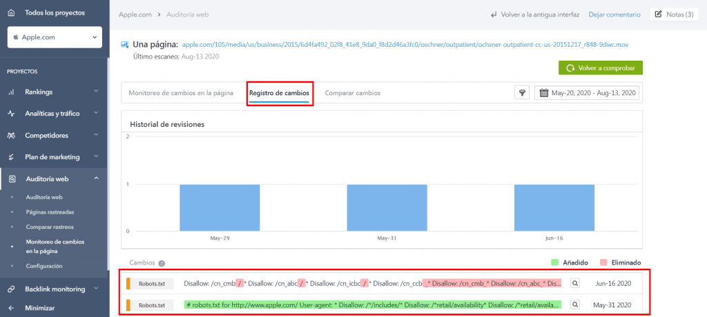 Page-Changes-Monitoring-Log