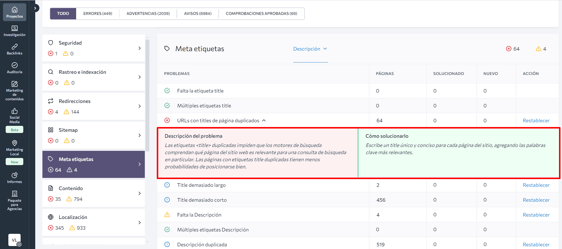 Consejos para solucionar el problema