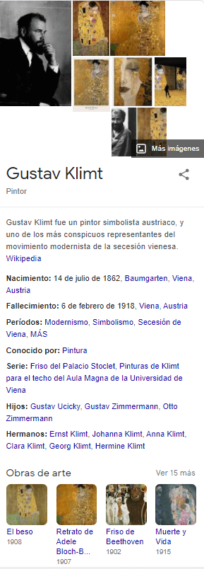 Knowledge Graph de Gustav Klimt