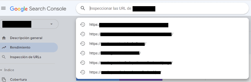 Inspección de URLs
