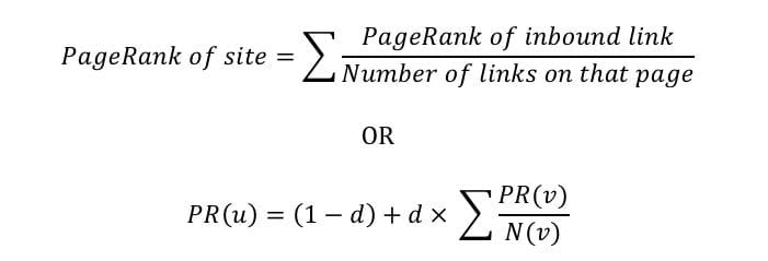 Fórmula PageRank