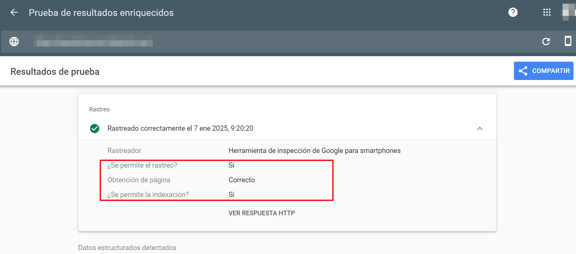 Prueba de resultados enriquecidos GSC