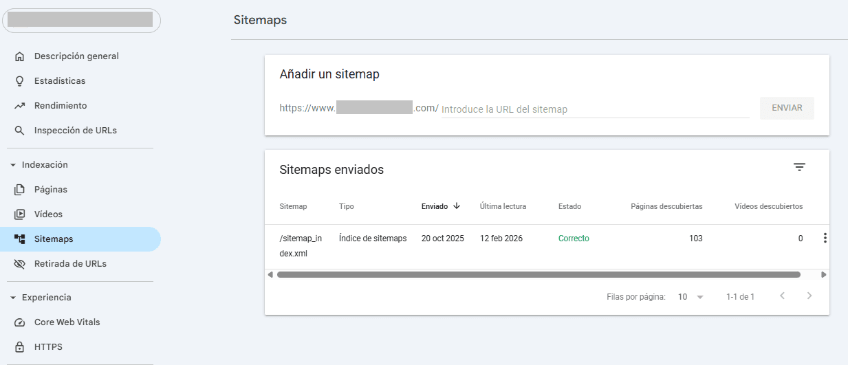 Sitemap en Google Search Console Sitemap en Google Search Console