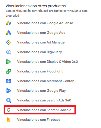 Vincular Google Analytics con Google Search Console