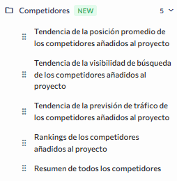 Competidores nueva sección