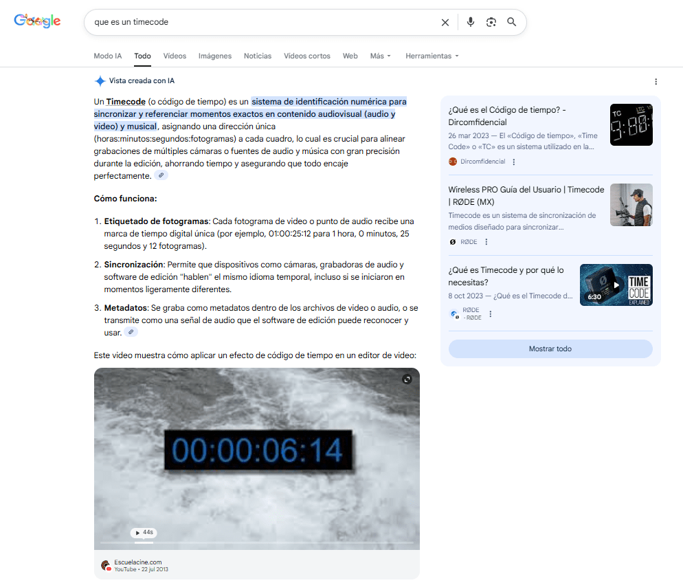 Ejemplo de vista creada con IA en el nuevo SEO Ejemplo de vista creada con IA en el nuevo SEO