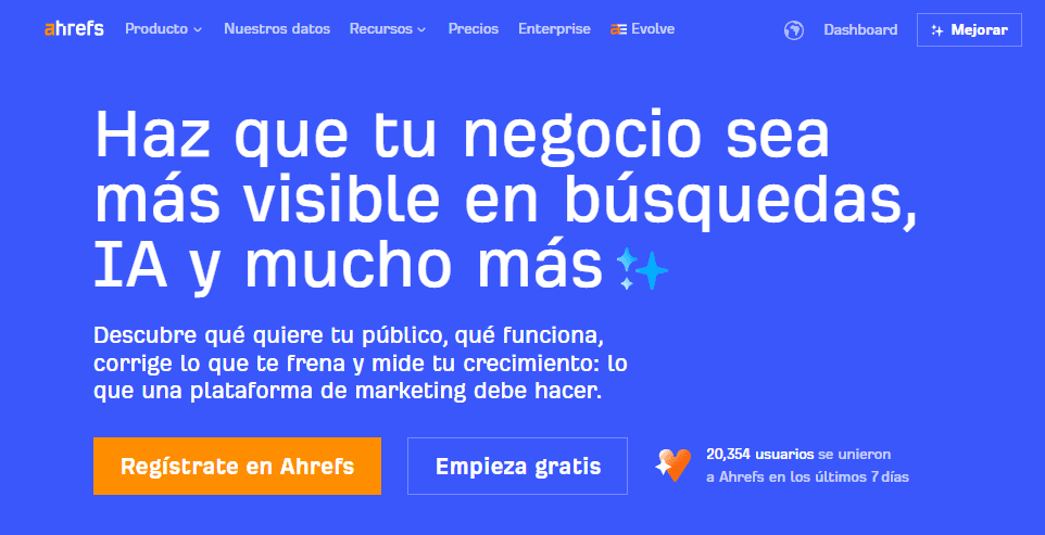 Herramienta SEO Ahrefs
