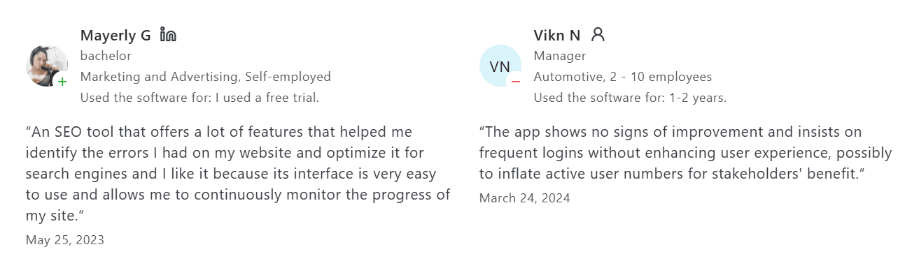Opinión sobre Dinorank en Capterra