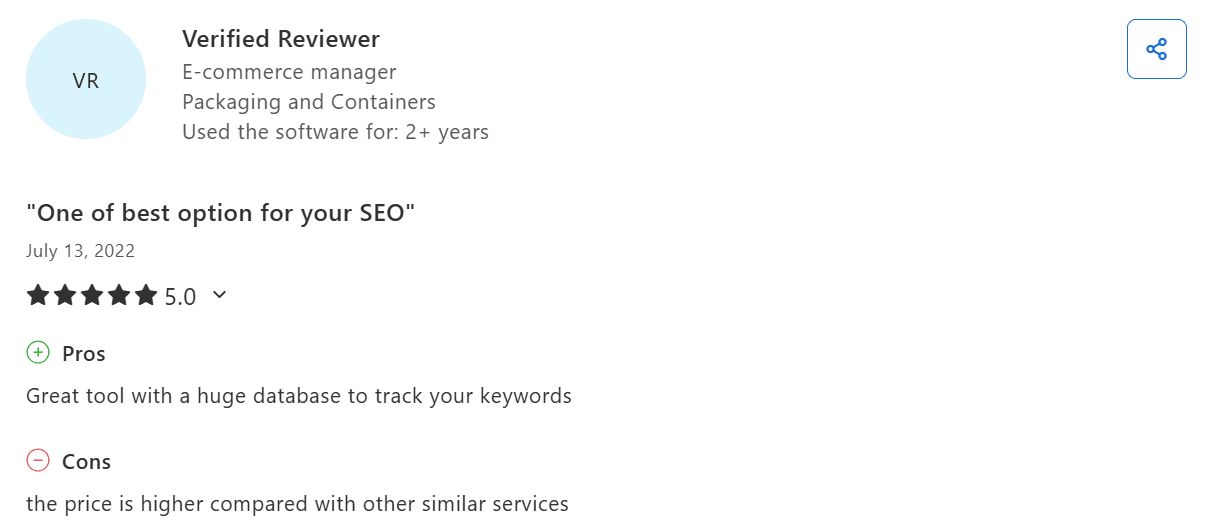 Opinión sobre Sistrix en Capterra