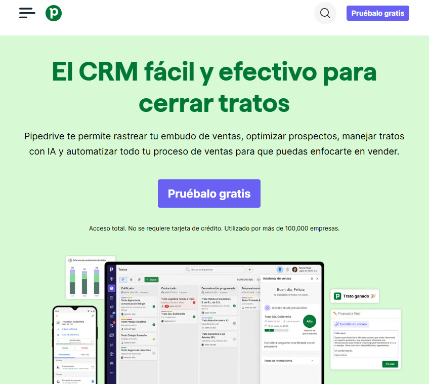 Pipedrive: herramienta de CRM