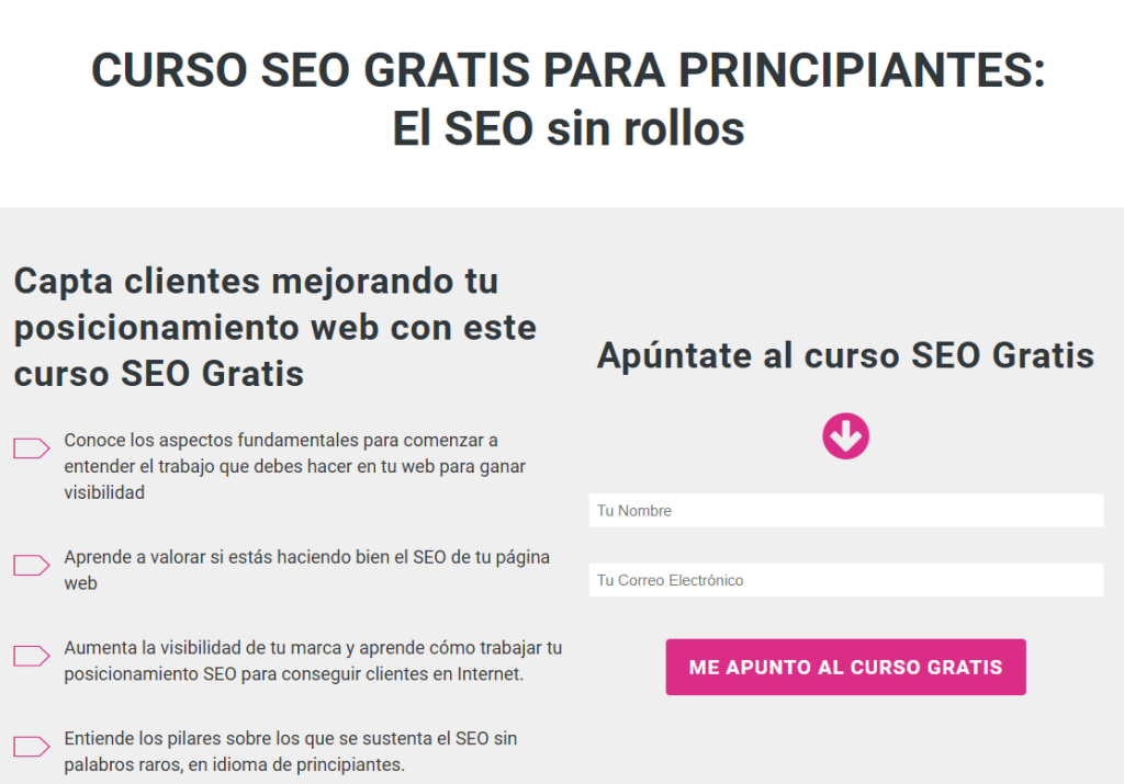 Curso SEO de Lucía y el SEO