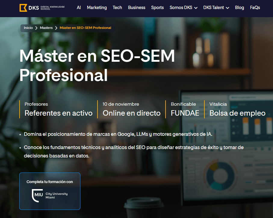 Master en SEO-SEM DKS Master en SEO-SEM DKS