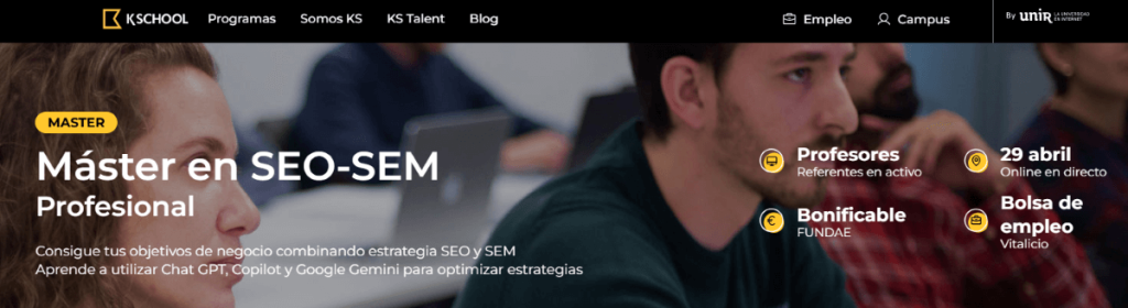 Cursos de experto SEO: KS School