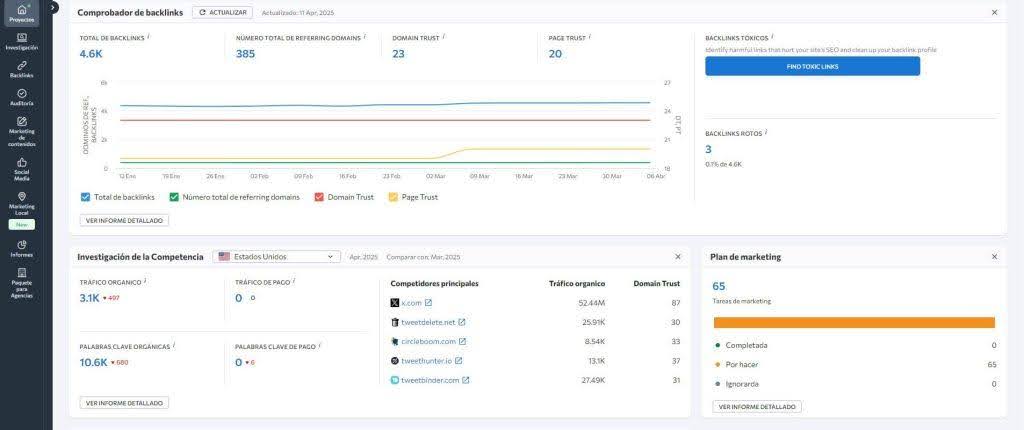 Comprobador de backlinks