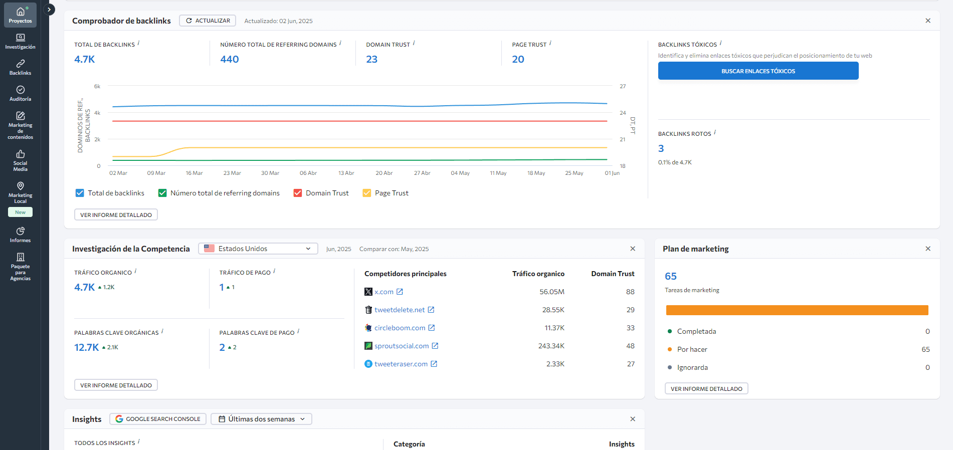 Comprobador de backlinks