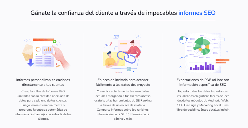 Herramientas de informes SEO: SE Ranking
