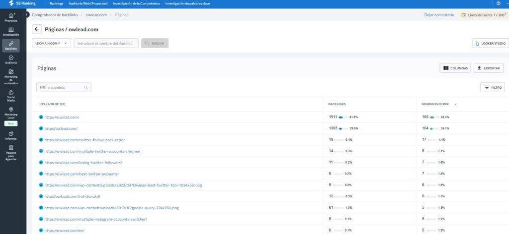 Páginas con backlinks
