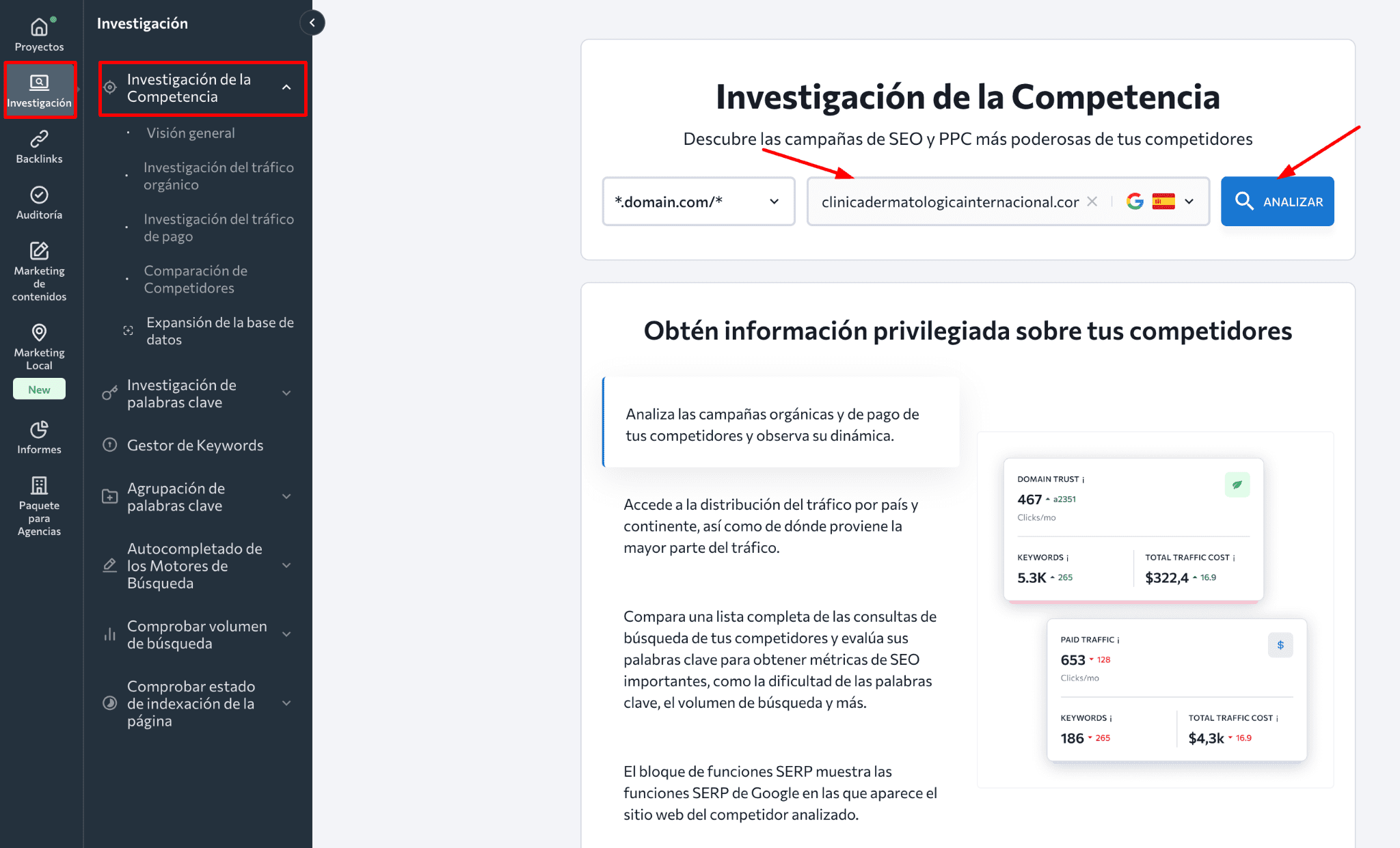 Análisis de la Competencia de SE Ranking