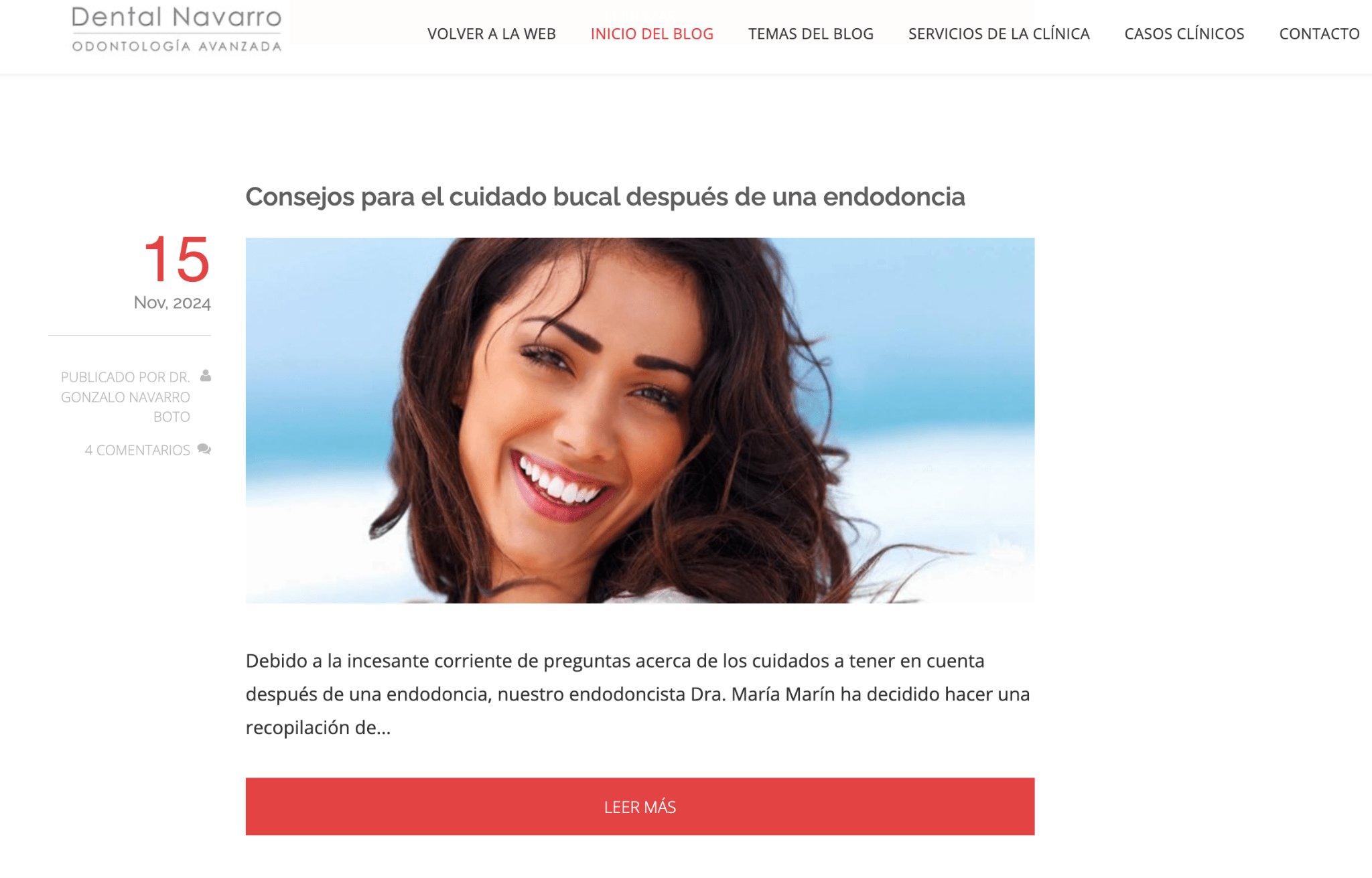 El contenido del blog de la Clínica Dental Navarro Valdés