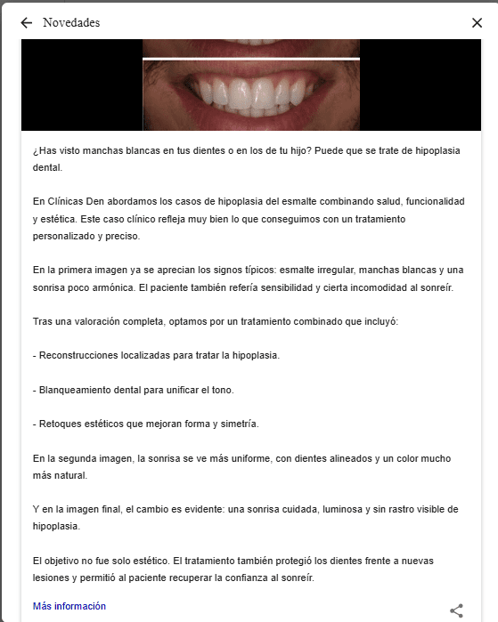 Publicaciones en Google My Business Profile