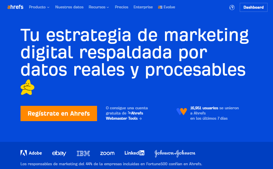 Ahrefs como alternativa a Rankerfy