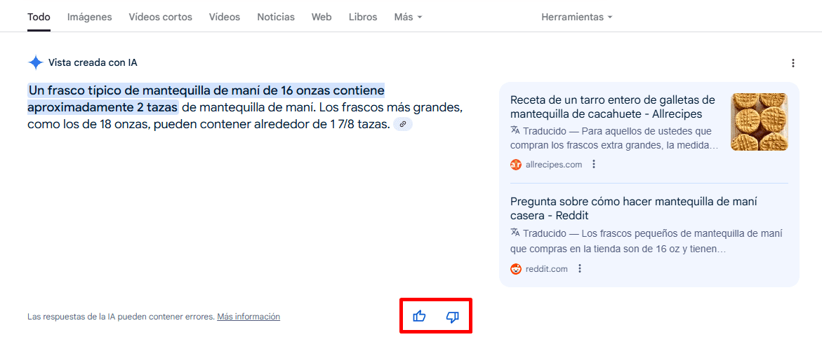 Como calificar la respuesta generada