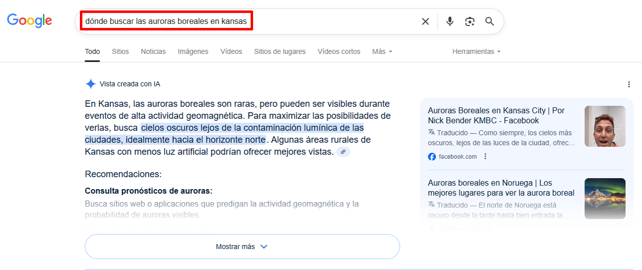 Ejemplo de vista creada con IA