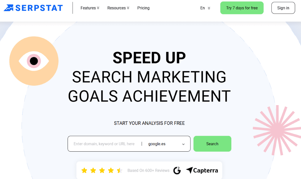 Serpstat alternativas a Rankerfy
