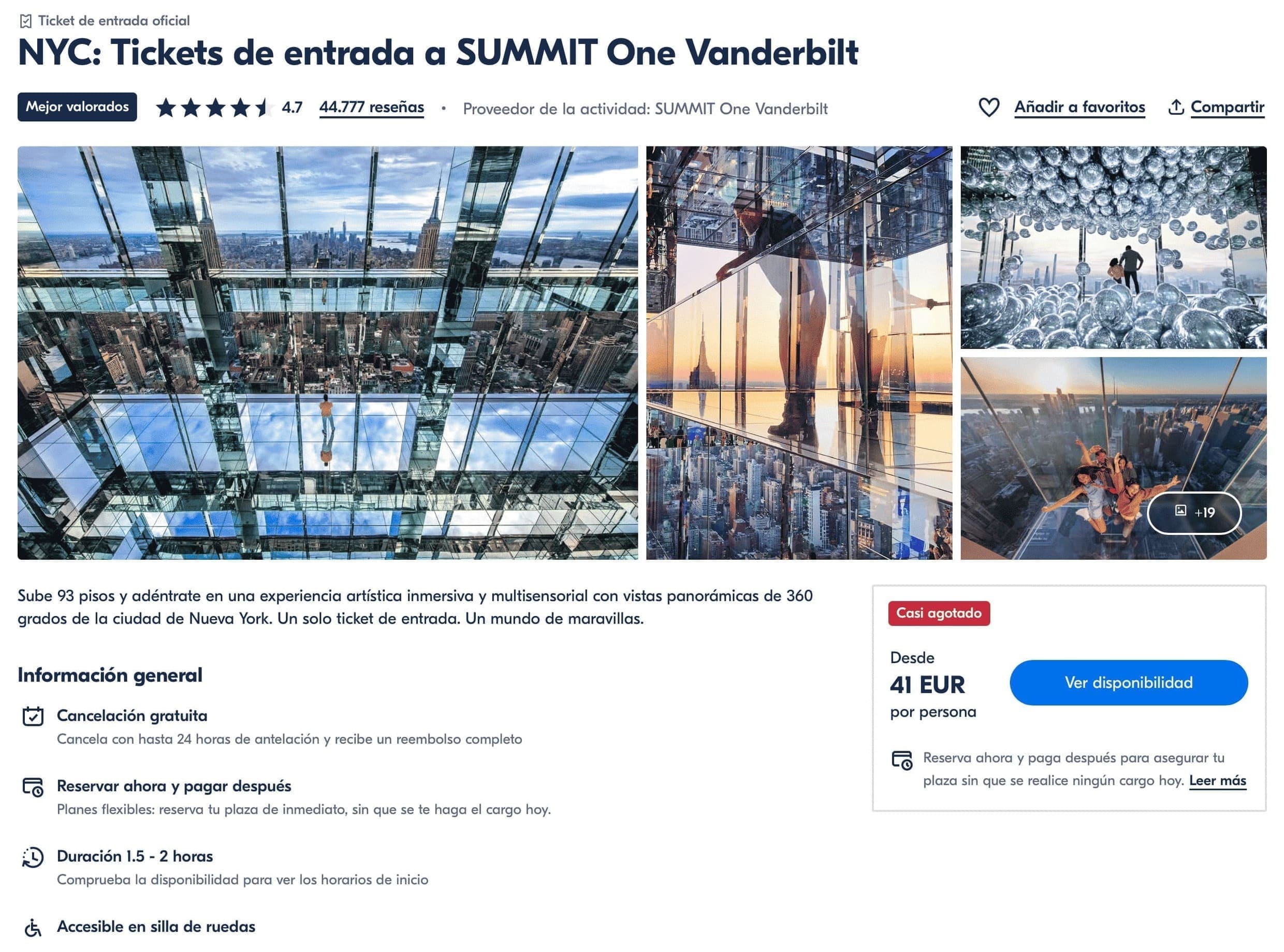 Plantillas prediseñadas en GetYourGuide