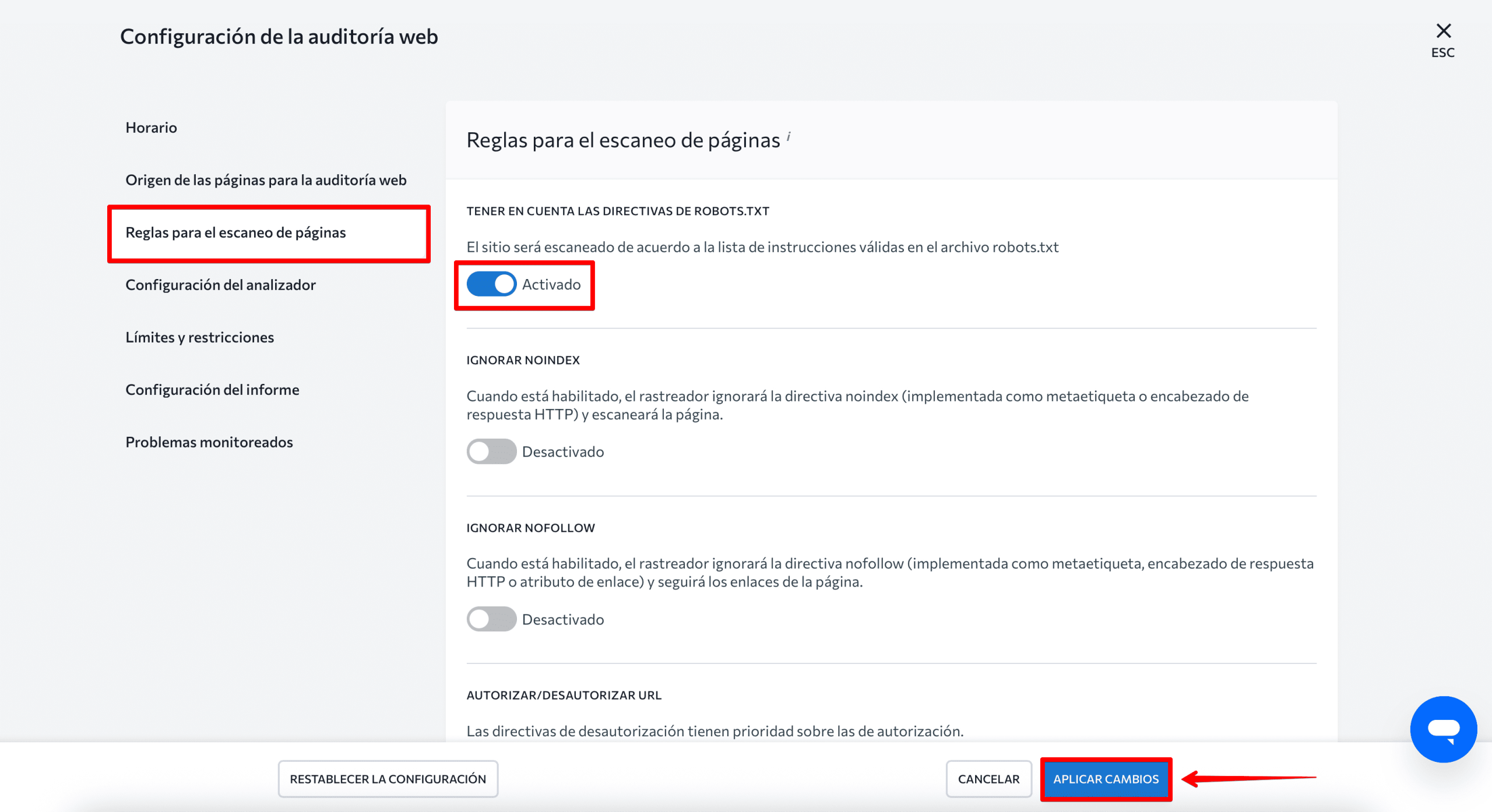 Normas para escanear páginas