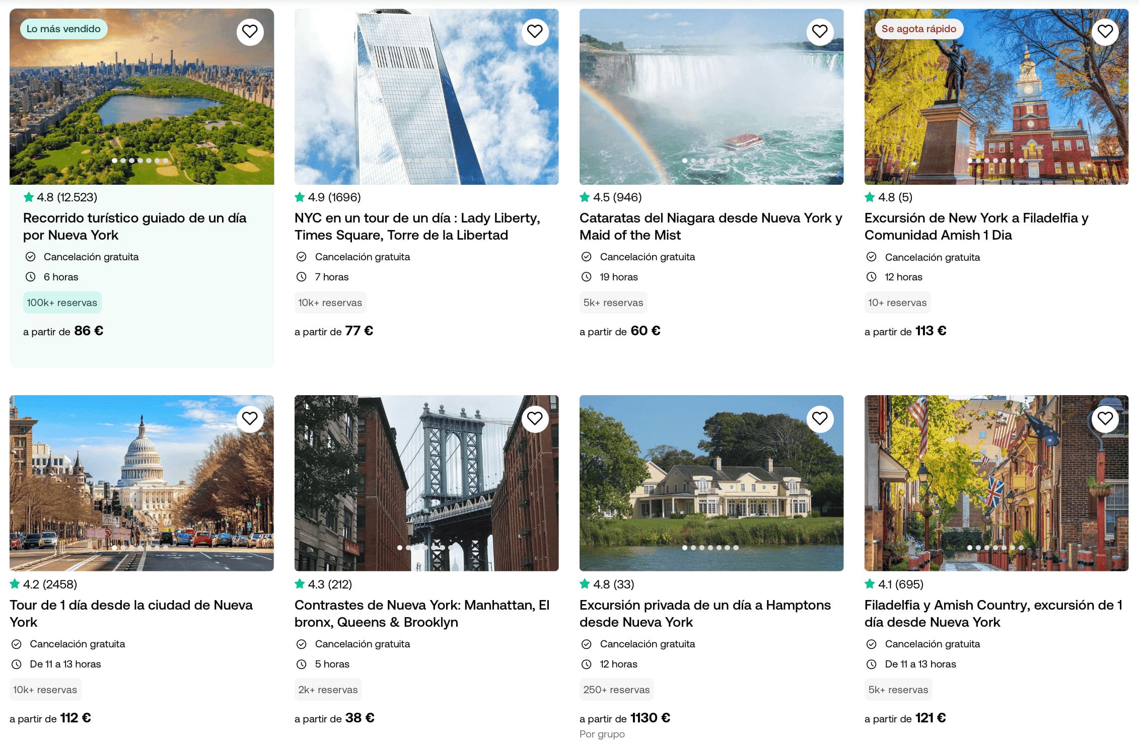 Tours en el sitio web