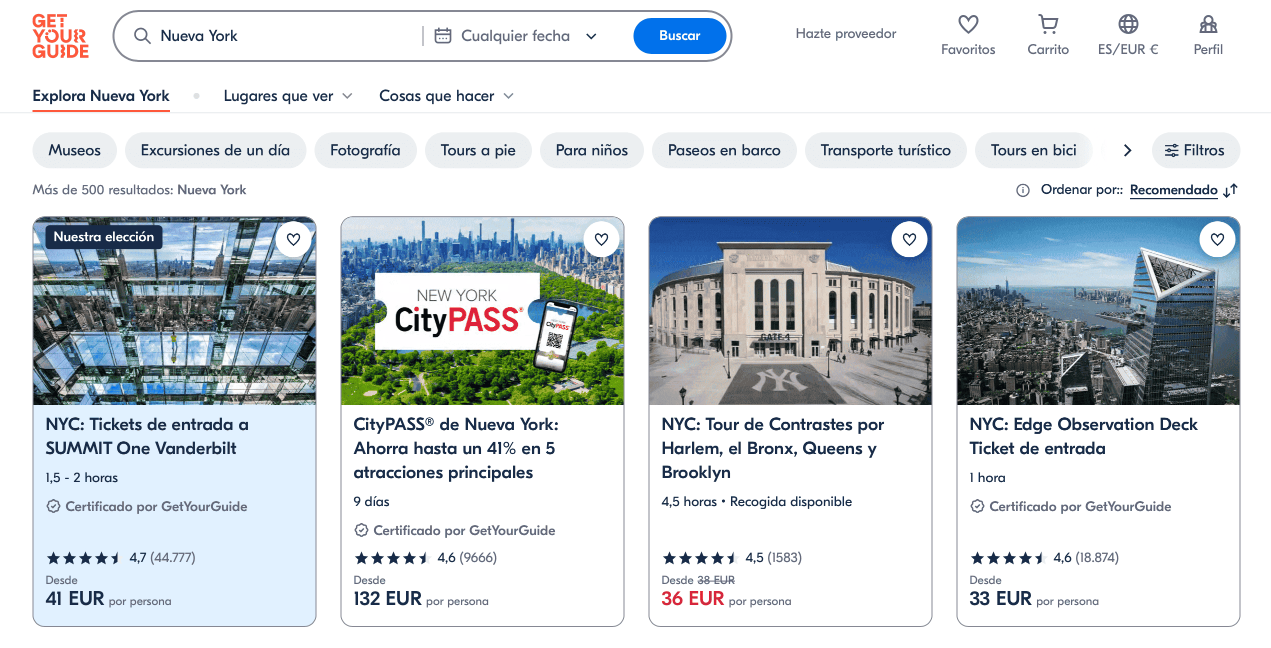 GetYourGuide tours