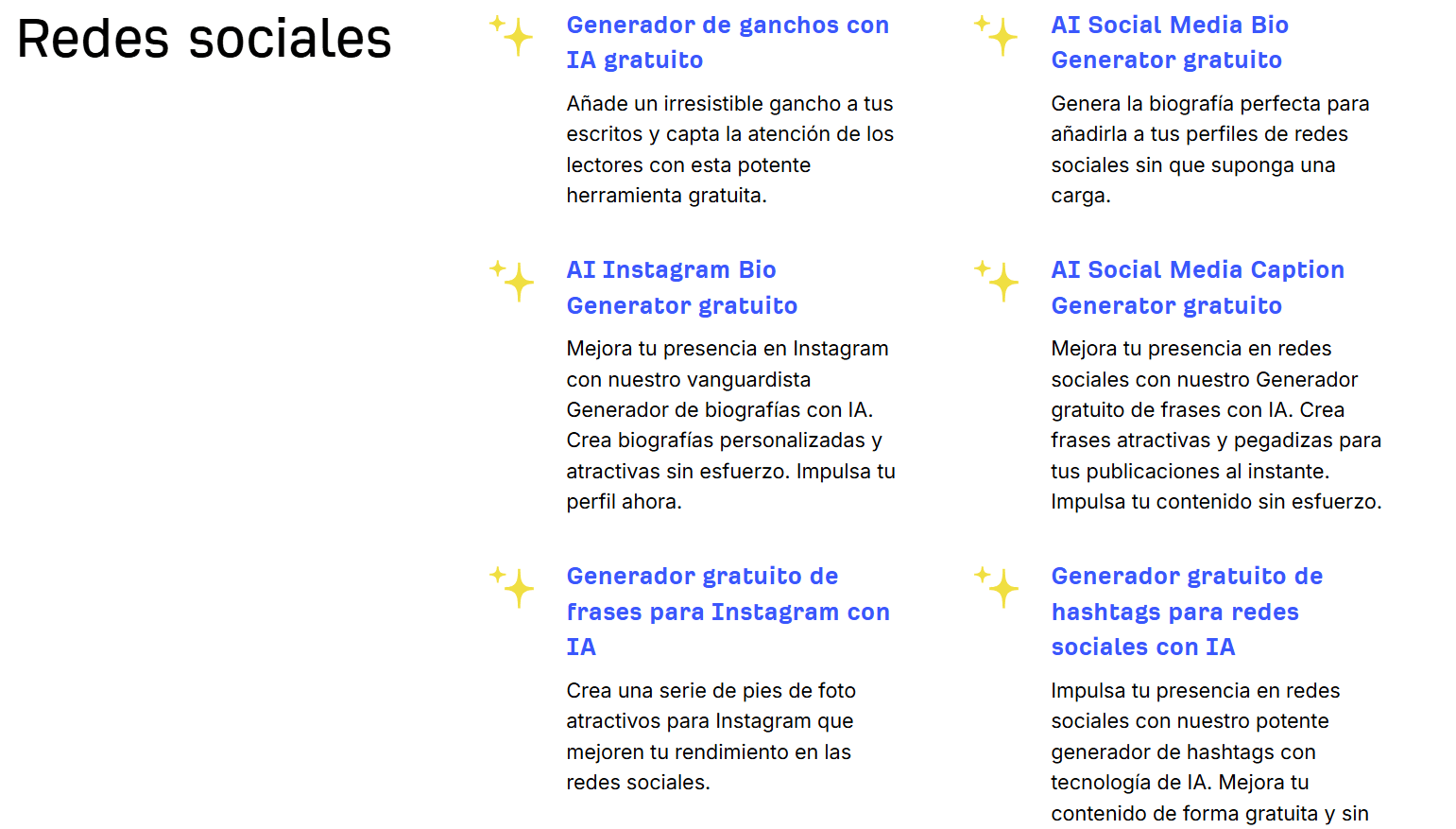 Herramientas gratuitas de IA para redes sociales de Ahrefs