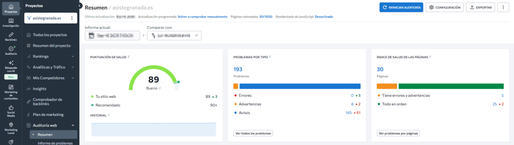 Resumen Auditoría Web