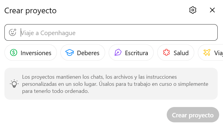 Características del proyecto