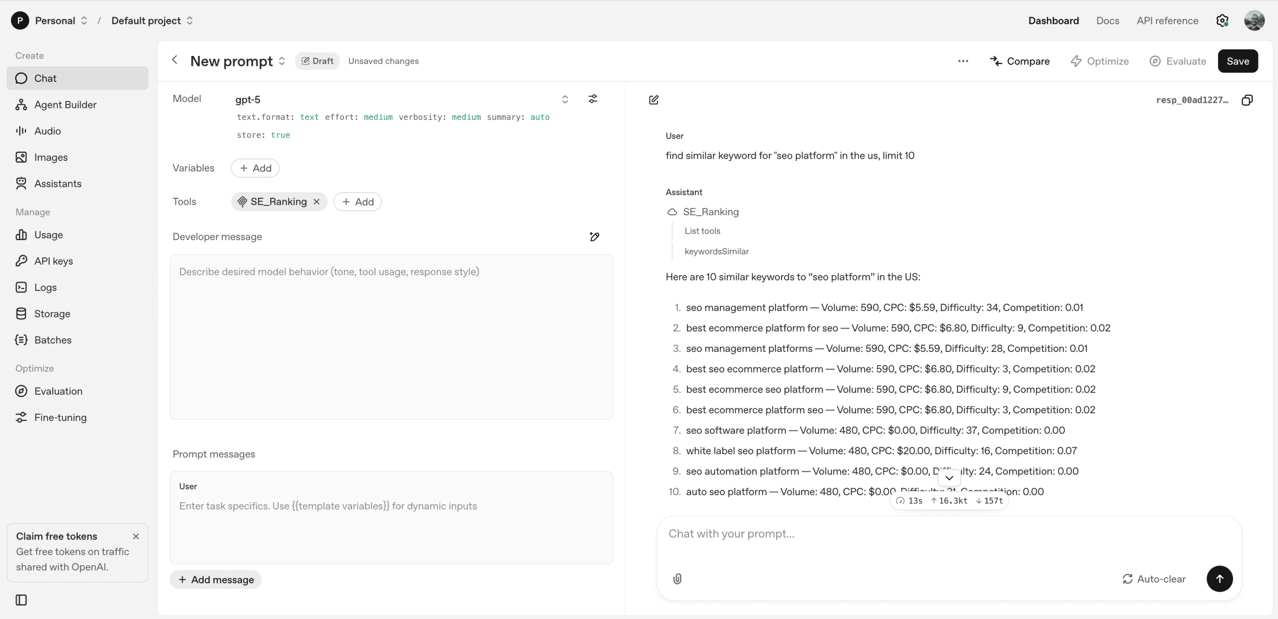 MPC de SE Ranking para OpenAI (ChatGPT)