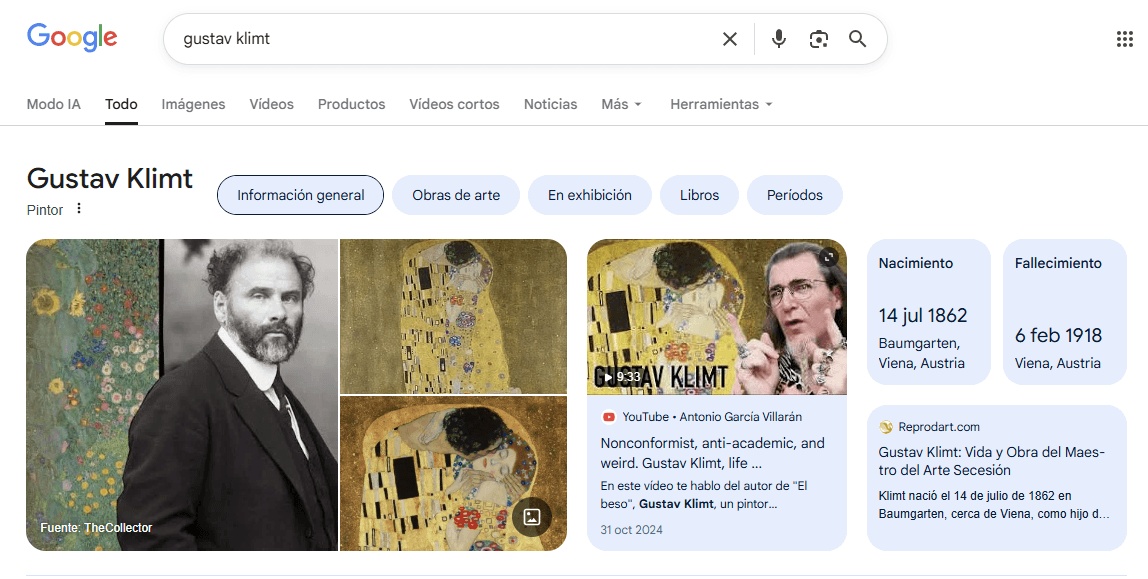 Knowledge Graph de Gustav Klimt Knowledge Graph de Gustav Klimt