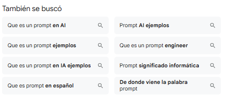 ideas de prompts con También se buscó ideas de prompts con También se buscó