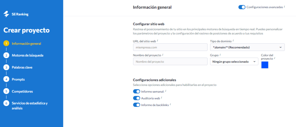 Configurar proyecto Configurar proyecto