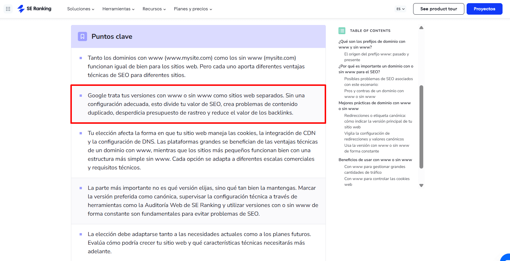 Fragmento del texto del artículo utilizado en la AI Overview Parte del texto citado en la AI Overview