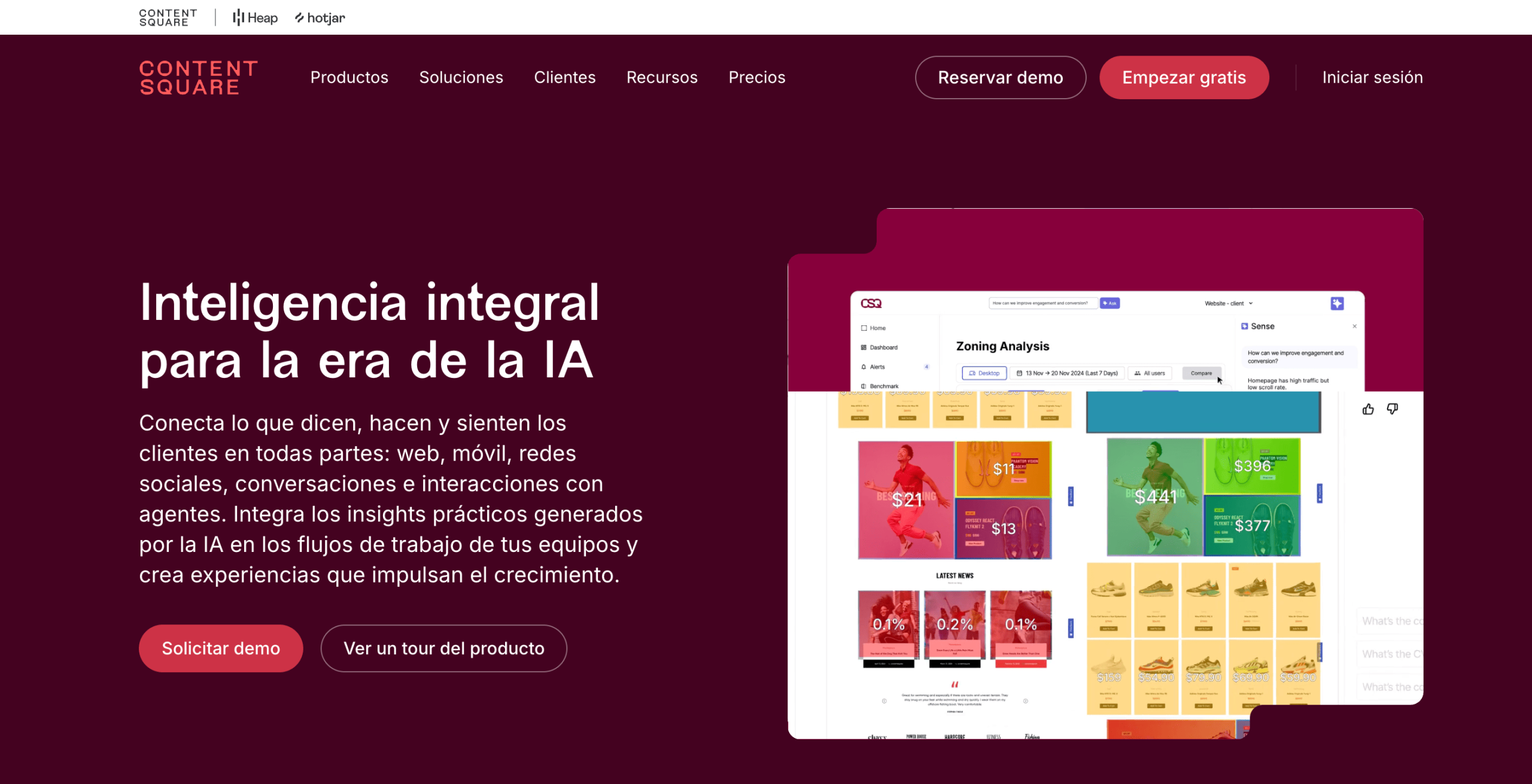 Contentsquare (antes Hotjar) Herramienta Contentsquare, antes Hotjar