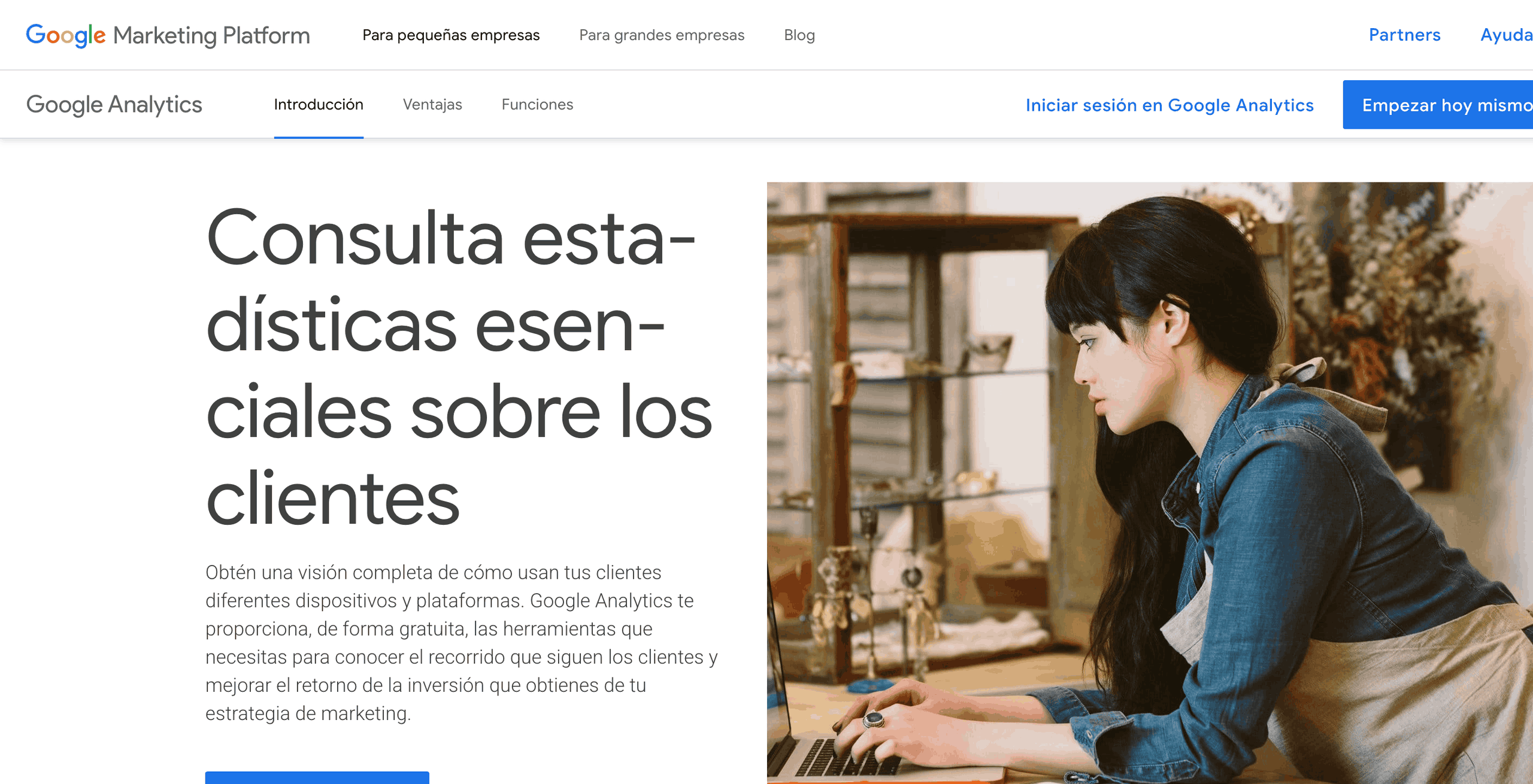 Funciones de GA4 Panel de Google Analytics 4